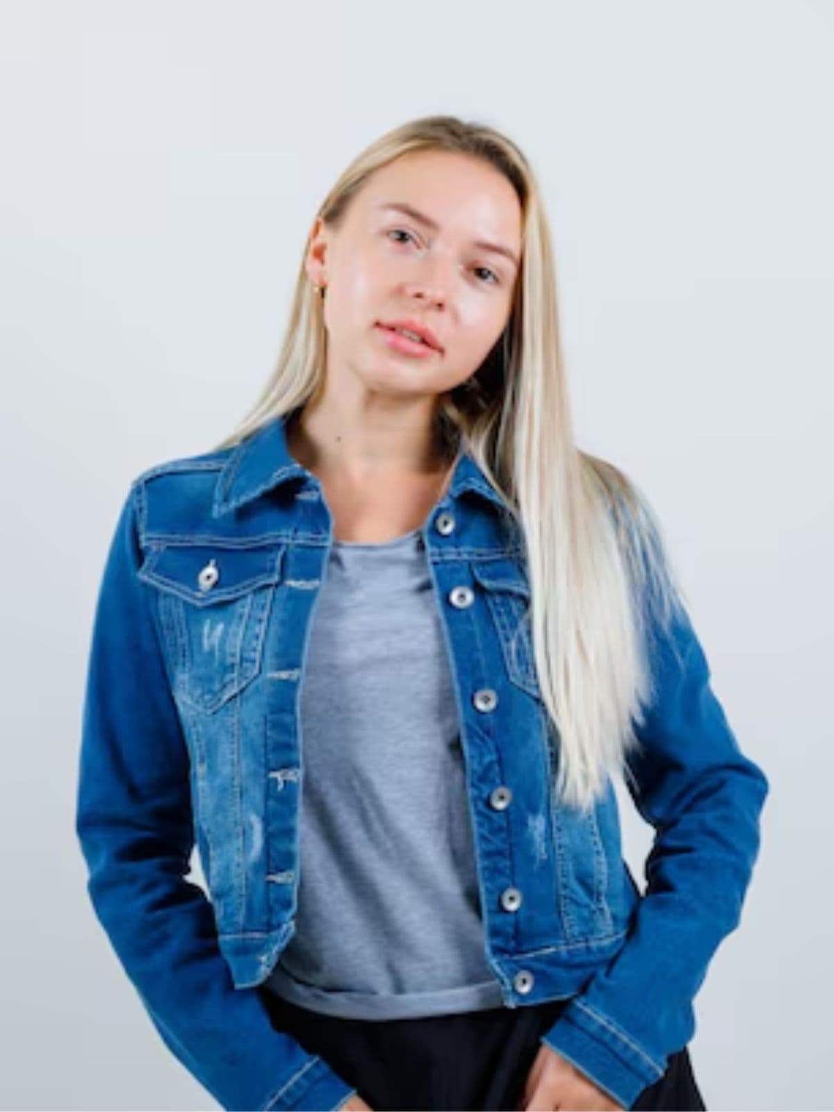 Classic Fitted Denim Jacket 1